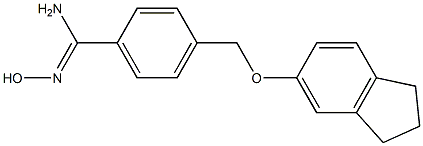 4-[(2,3-dihydro-1H-inden-5-yloxy)methyl]-N'-hydroxybenzene-1-carboximidamide Structure