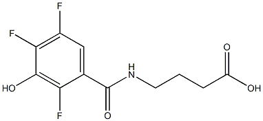 4-[(2,4,5-trifluoro-3-hydroxyphenyl)formamido]butanoic acid,,结构式