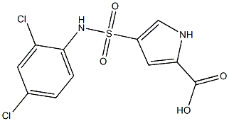 4-[(2,4-dichlorophenyl)sulfamoyl]-1H-pyrrole-2-carboxylic acid Structure