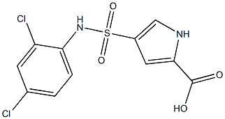 4-[(2,4-dichlorophenyl)sulfamoyl]-1H-pyrrole-2-carboxylic acid 化学構造式