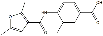 4-[(2,5-dimethyl-3-furoyl)amino]-3-methylbenzoic acid Struktur