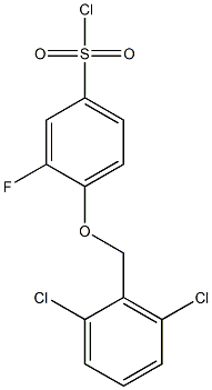 4-[(2,6-dichlorophenyl)methoxy]-3-fluorobenzene-1-sulfonyl chloride Struktur