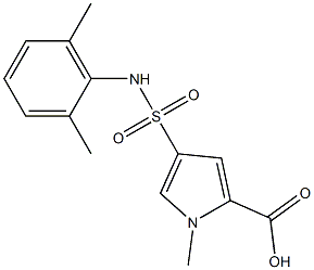 4-[(2,6-dimethylphenyl)sulfamoyl]-1-methyl-1H-pyrrole-2-carboxylic acid 结构式