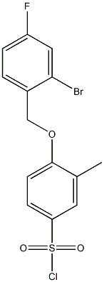 4-[(2-bromo-4-fluorophenyl)methoxy]-3-methylbenzene-1-sulfonyl chloride