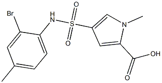 4-[(2-bromo-4-methylphenyl)sulfamoyl]-1-methyl-1H-pyrrole-2-carboxylic acid Structure