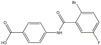 4-[(2-bromo-5-fluorobenzoyl)amino]benzoic acid Structure