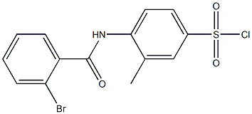 4-[(2-bromobenzene)amido]-3-methylbenzene-1-sulfonyl chloride Structure