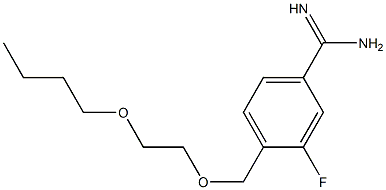 4-[(2-butoxyethoxy)methyl]-3-fluorobenzene-1-carboximidamide Structure