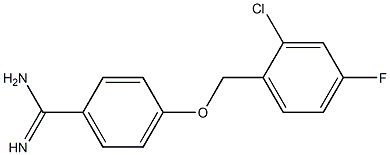 4-[(2-chloro-4-fluorobenzyl)oxy]benzenecarboximidamide 结构式