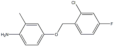 4-[(2-chloro-4-fluorophenyl)methoxy]-2-methylaniline,,结构式