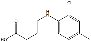 4-[(2-chloro-4-methylphenyl)amino]butanoic acid 化学構造式