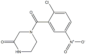 4-[(2-chloro-5-nitrophenyl)carbonyl]piperazin-2-one,,结构式