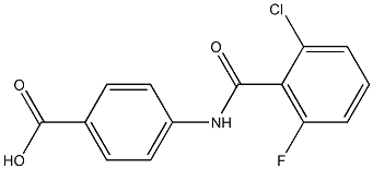 4-[(2-chloro-6-fluorobenzene)amido]benzoic acid Struktur