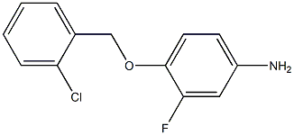 4-[(2-chlorophenyl)methoxy]-3-fluoroaniline 化学構造式