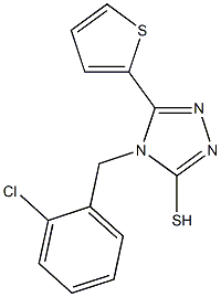 4-[(2-chlorophenyl)methyl]-5-(thiophen-2-yl)-4H-1,2,4-triazole-3-thiol,,结构式