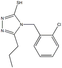 4-[(2-chlorophenyl)methyl]-5-propyl-4H-1,2,4-triazole-3-thiol,,结构式