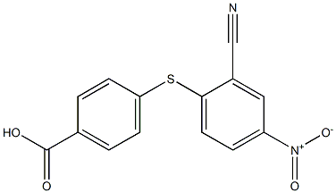 4-[(2-cyano-4-nitrophenyl)sulfanyl]benzoic acid 结构式