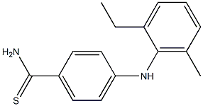 4-[(2-ethyl-6-methylphenyl)amino]benzene-1-carbothioamide Struktur