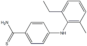 4-[(2-ethyl-6-methylphenyl)amino]benzene-1-carbothioamide 化学構造式