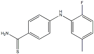 4-[(2-fluoro-5-methylphenyl)amino]benzene-1-carbothioamide|