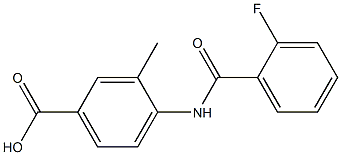  4-[(2-fluorobenzoyl)amino]-3-methylbenzoic acid