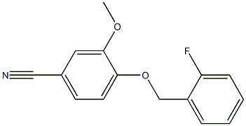 4-[(2-fluorobenzyl)oxy]-3-methoxybenzonitrile Struktur