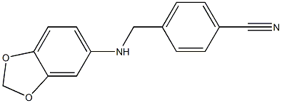 4-[(2H-1,3-benzodioxol-5-ylamino)methyl]benzonitrile Structure