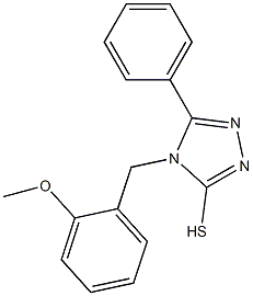 4-[(2-methoxyphenyl)methyl]-5-phenyl-4H-1,2,4-triazole-3-thiol Struktur