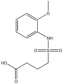 4-[(2-methoxyphenyl)sulfamoyl]butanoic acid Structure