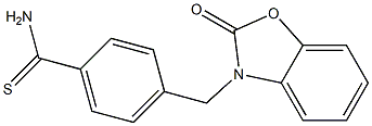 4-[(2-oxo-1,3-benzoxazol-3(2H)-yl)methyl]benzenecarbothioamide Struktur