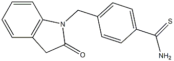 4-[(2-oxo-2,3-dihydro-1H-indol-1-yl)methyl]benzenecarbothioamide Struktur