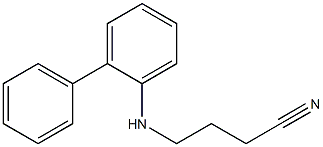 4-[(2-phenylphenyl)amino]butanenitrile Structure