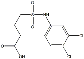 4-[(3,4-dichlorophenyl)sulfamoyl]butanoic acid Struktur