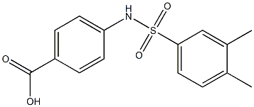 4-[(3,4-dimethylbenzene)sulfonamido]benzoic acid Structure