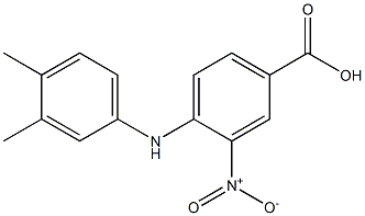 4-[(3,4-dimethylphenyl)amino]-3-nitrobenzoic acid Struktur