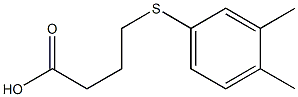 4-[(3,4-dimethylphenyl)sulfanyl]butanoic acid 结构式