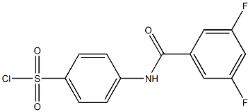 4-[(3,5-difluorobenzene)amido]benzene-1-sulfonyl chloride,,结构式