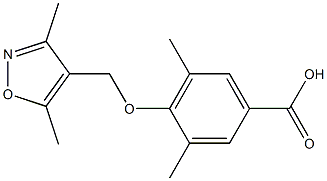 4-[(3,5-dimethyl-1,2-oxazol-4-yl)methoxy]-3,5-dimethylbenzoic acid Structure