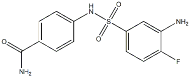 4-[(3-amino-4-fluorobenzene)sulfonamido]benzamide 化学構造式