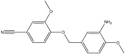 4-[(3-amino-4-methoxyphenyl)methoxy]-3-methoxybenzonitrile,,结构式