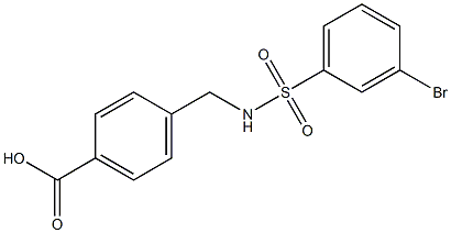 4-[(3-bromobenzene)sulfonamidomethyl]benzoic acid,,结构式