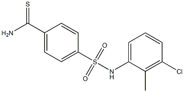 4-[(3-chloro-2-methylphenyl)sulfamoyl]benzene-1-carbothioamide 结构式