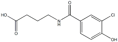 4-[(3-chloro-4-hydroxyphenyl)formamido]butanoic acid 化学構造式