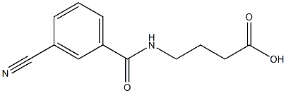 4-[(3-cyanophenyl)formamido]butanoic acid Struktur