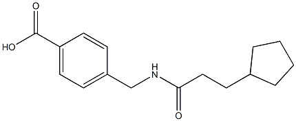 4-[(3-cyclopentylpropanamido)methyl]benzoic acid Structure