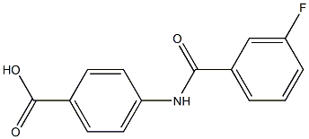 4-[(3-fluorobenzoyl)amino]benzoic acid Struktur