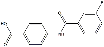 4-[(3-fluorobenzoyl)amino]benzoic acid Structure