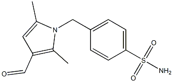 4-[(3-formyl-2,5-dimethyl-1H-pyrrol-1-yl)methyl]benzenesulfonamide 化学構造式