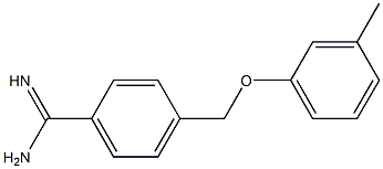 4-[(3-methylphenoxy)methyl]benzenecarboximidamide Structure