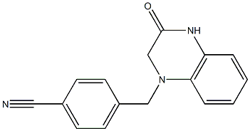 4-[(3-oxo-1,2,3,4-tetrahydroquinoxalin-1-yl)methyl]benzonitrile Struktur
